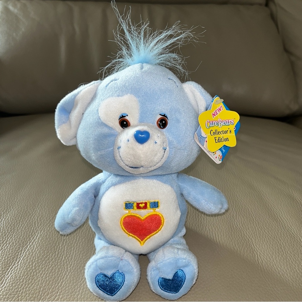 CARE BEAR COUSINS Loyal Heart Plush Dog 2004 Collectors Edition Series 2 #1 Blue